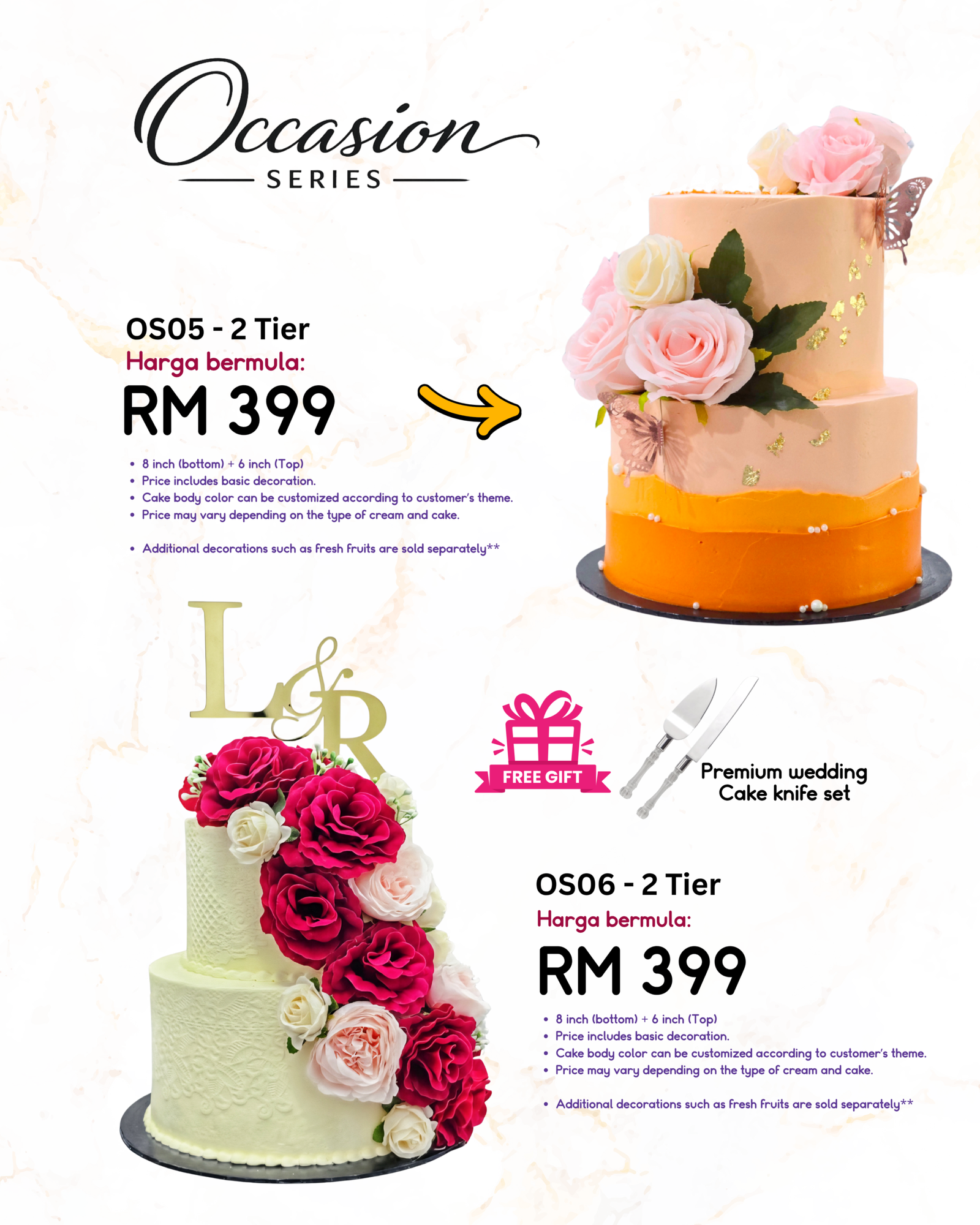 Kek Occasion Series GS Bakery untuk sambutan dan majlis istimewa